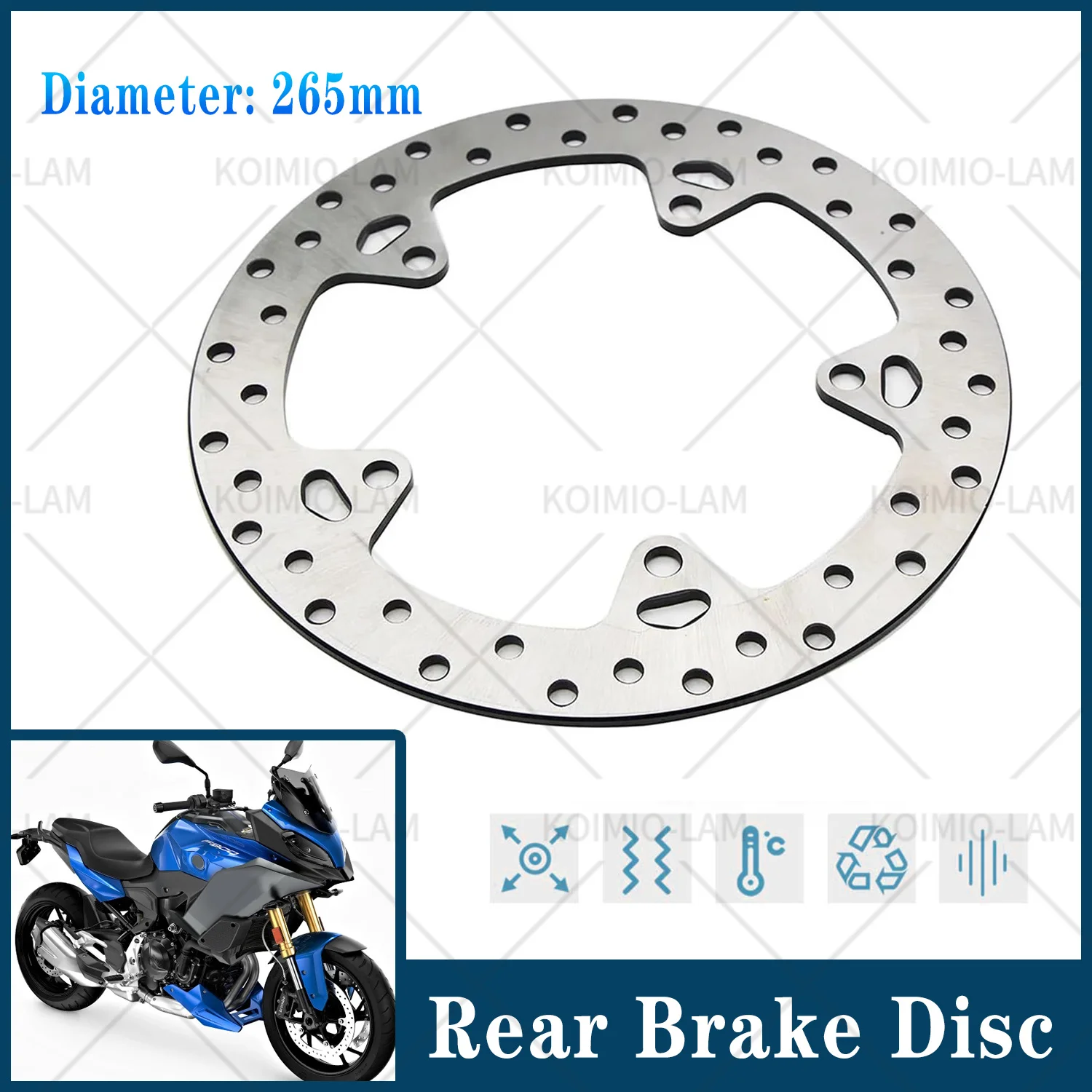 Подходит для BMW F900GS R12 NINT R9T F750GS F850GS ADV C400GT C400X F900R F900XR, ротор заднего тормозного диска мотоцикла
Подходит для BMW F900GS R12 NINT R9T F750GS F850GS ADV C400GT C400X F900R F900XR, ротор заднего тормозного диска мотоцикла