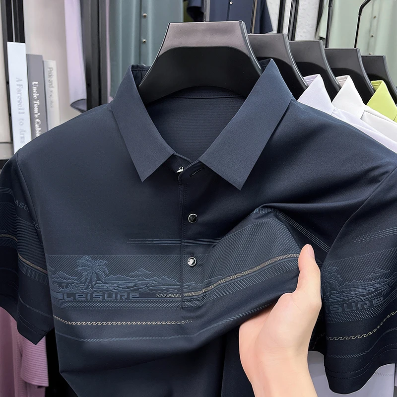 Summer Top 2026 Formal Polo Shirt Men Relaxed Fit Soft Plus Size Palm Tree Embossed Pattern Stretch Gentleman Papa Polo Tee Man
Summer Top 2026 Formal Polo Shirt Men Relaxed Fit Soft Plus Size Palm Tree Embossed Pattern Stretch Gentleman Papa Polo Tee Man