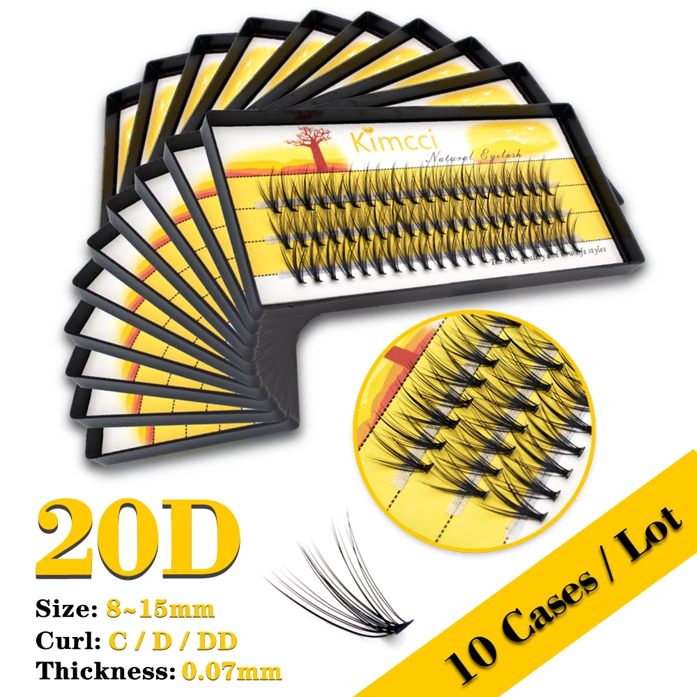 Kimcci 20D Wholesale 10 Cases / lot Mink Eyelashes Extension Natural 3D Volume Fake Lashes Individual Cluster Makeup Tools Cilia
Kimcci 20D Wholesale 10 Cases / lot Mink Eyelashes Extension Natural 3D Volume Fake Lashes Individual Cluster Makeup Tools Cilia