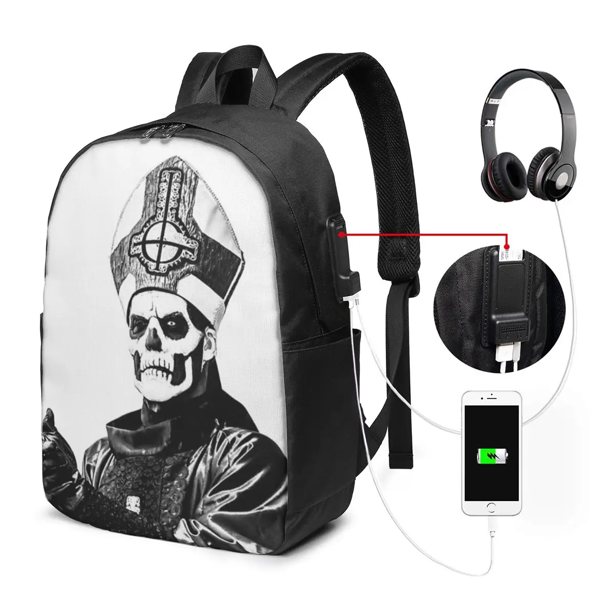 Rock Band Ghost BC Backpack Travel Notebook Bag Computer College Student School Bag Laptop Shoulder Bags for Men Women
Rock Band Ghost BC Backpack Travel Notebook Bag Computer College Student School Bag Laptop Shoulder Bags for Men Women