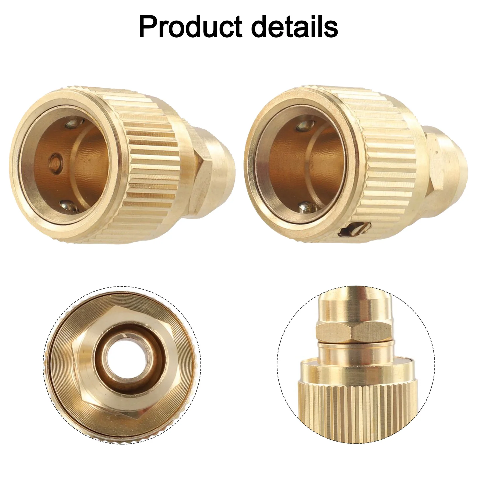 Set of 2 Brass Hose Repair Adaptors Compatible with Expandable Garden Hose 3/8 Inch Hose Fittings Aluminum Alloy
Set of 2 Brass Hose Repair Adaptors Compatible with Expandable Garden Hose 3/8 Inch Hose Fittings Aluminum Alloy