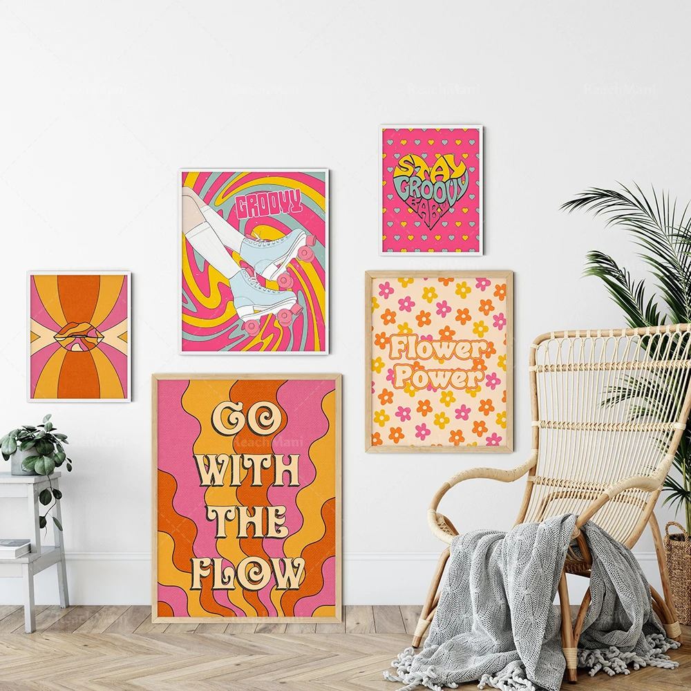 70's style psychedelic poster, 70's 60's hippie decor, rainbow print, colorful wall art aesthetic print decoration gift
70's style psychedelic poster, 70's 60's hippie decor, rainbow print, colorful wall art aesthetic print decoration gift