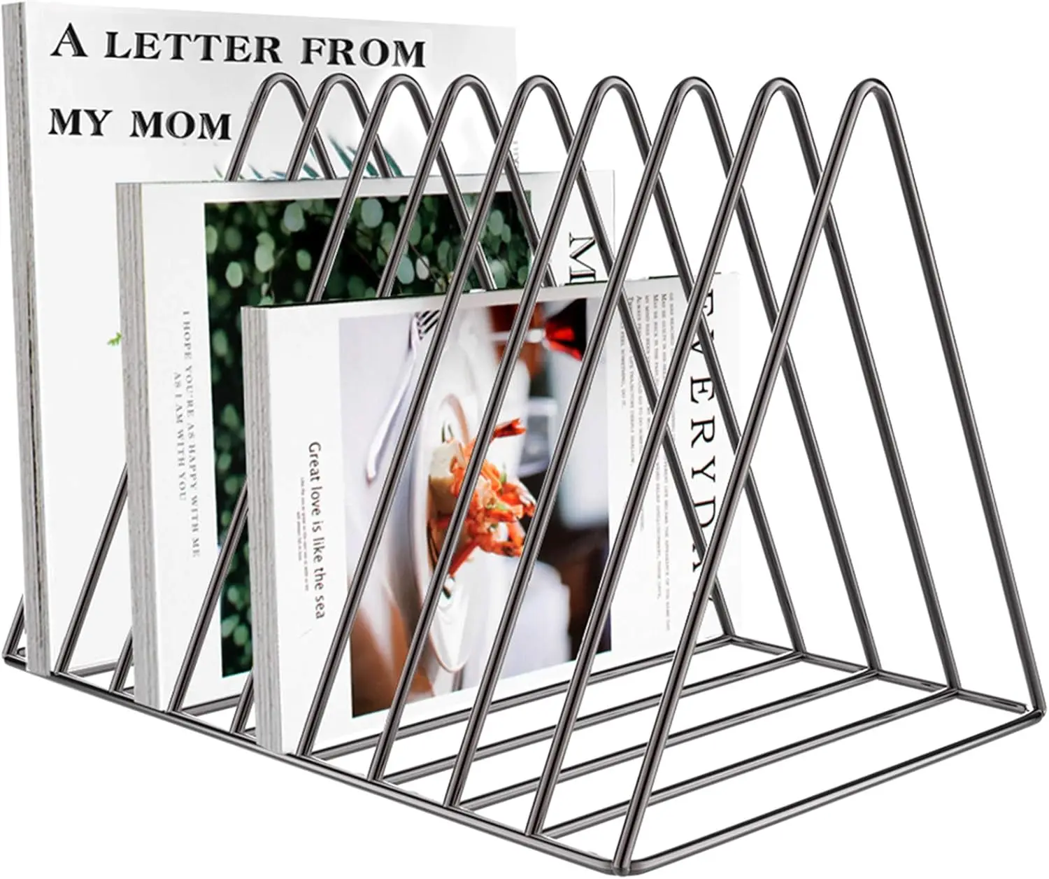 9-Slot Desktop File Organizer, Triangle Magazine Rack for Office Home, Diamond Black
9-Slot Desktop File Organizer, Triangle Magazine Rack for Office Home, Diamond Black