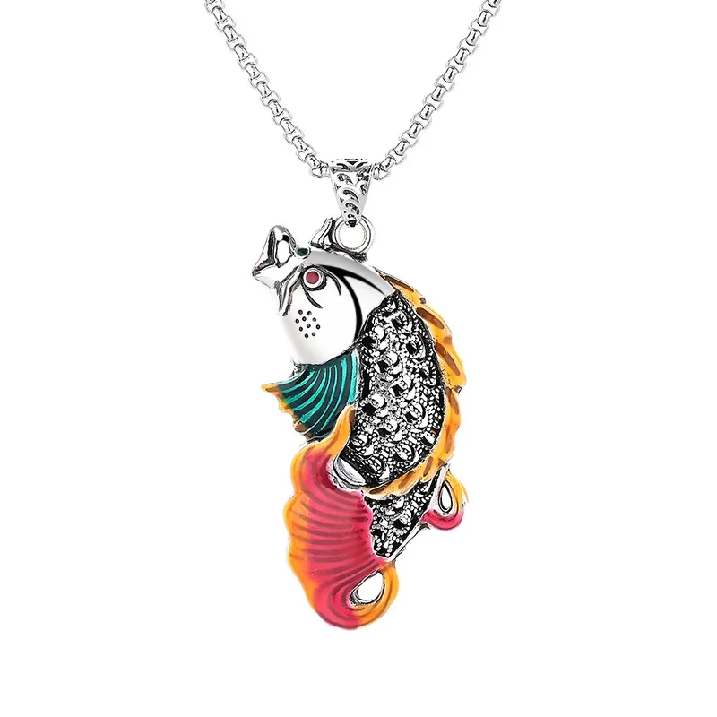 Fashion Hollow Koi Necklaces for Men and Women Retro Circle Carving Carp Ping Buckle Pendant Cinnabar Rope Jewelry Accessories
Fashion Hollow Koi Necklaces for Men and Women Retro Circle Carving Carp Ping Buckle Pendant Cinnabar Rope Jewelry Accessories