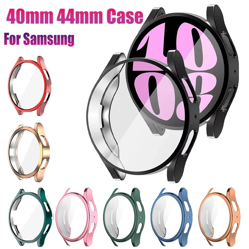 Soft TPU Screen Protector Case For Samsung Galaxy Watch 7 40mm 44mm Silicone Full Protective Cover Bumper Shell Frame Accessory