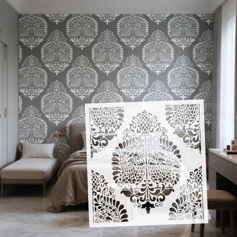 50cm - 90cm Stencil Wall Customize For Painting Plaster Decorative Template To Damask Incricate Rococo Baroque Vintage S637
50cm - 90cm Stencil Wall Customize For Painting Plaster Decorative Template To Damask Incricate Rococo Baroque Vintage S637