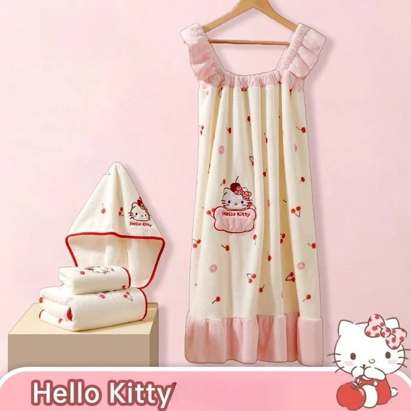 3pcs Cartoon Pattern HelloKitty Camisole Dress for Girls Cute and Sweet Shoulder Sleepwear Bath Towel Bathrobe Casual Home Wear
3pcs Cartoon Pattern HelloKitty Camisole Dress for Girls Cute and Sweet Shoulder Sleepwear Bath Towel Bathrobe Casual Home Wear