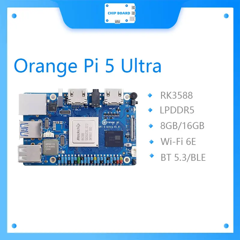 Orange Pi 5 Ultra 16G Ram RK3588 DDR5 Одноплатный компьютер WiFi + BT M2 SSD 6TOPS NPU OrangePi5 Ultra Mini PC Run Android12 Linux
Orange Pi 5 Ultra 16G Ram RK3588 DDR5 Одноплатный компьютер WiFi + BT M2 SSD 6TOPS NPU OrangePi5 Ultra Mini PC Run Android12 Linux