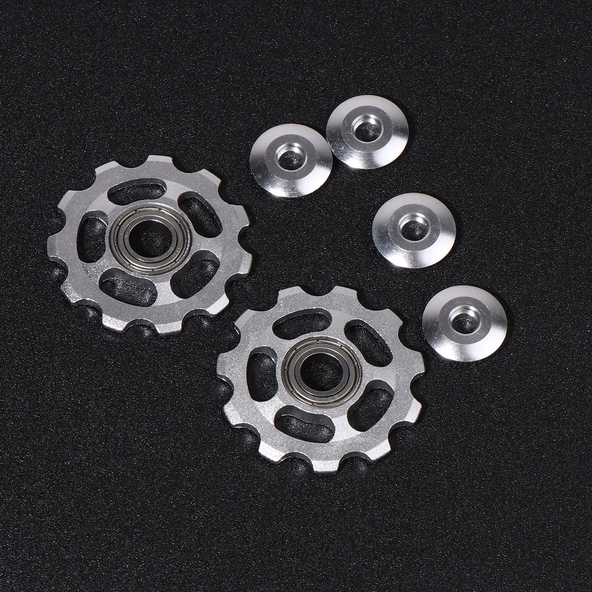 2Pcs Rear Derailleur Pulley Aluminum Alloy 11T High Strength Bike Wheel Replacement for Mountain Bike Derailleur Pulley
2Pcs Rear Derailleur Pulley Aluminum Alloy 11T High Strength Bike Wheel Replacement for Mountain Bike Derailleur Pulley