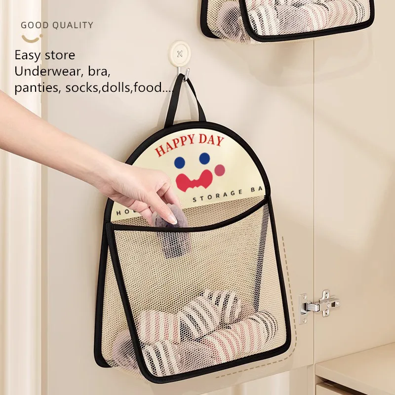 Underwear Storage Bag Wall Hanging Breathable Mesh Bag Socks Storage Bag Wardrobe Organizer Toy Doll Storage Bags With Hook
Underwear Storage Bag Wall Hanging Breathable Mesh Bag Socks Storage Bag Wardrobe Organizer Toy Doll Storage Bags With Hook