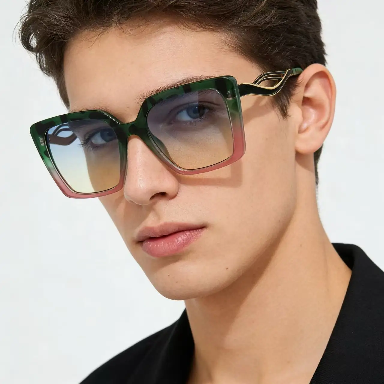 Unisex Vintage Square Sunglasses Color Block Hollow Metal Frame Luxury Acetate Fiber Personalized Fashion Eyewear
Unisex Vintage Square Sunglasses Color Block Hollow Metal Frame Luxury Acetate Fiber Personalized Fashion Eyewear