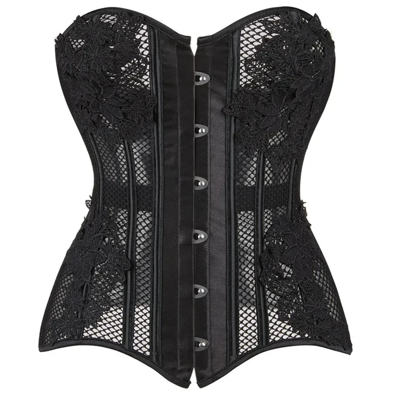 Vintage Women's Sexy Corset Bustier Transparent Mesh Hollow Out Corselet Tops Body Shaper Slimming Body Waist Plus Size
Vintage Women's Sexy Corset Bustier Transparent Mesh Hollow Out Corselet Tops Body Shaper Slimming Body Waist Plus Size