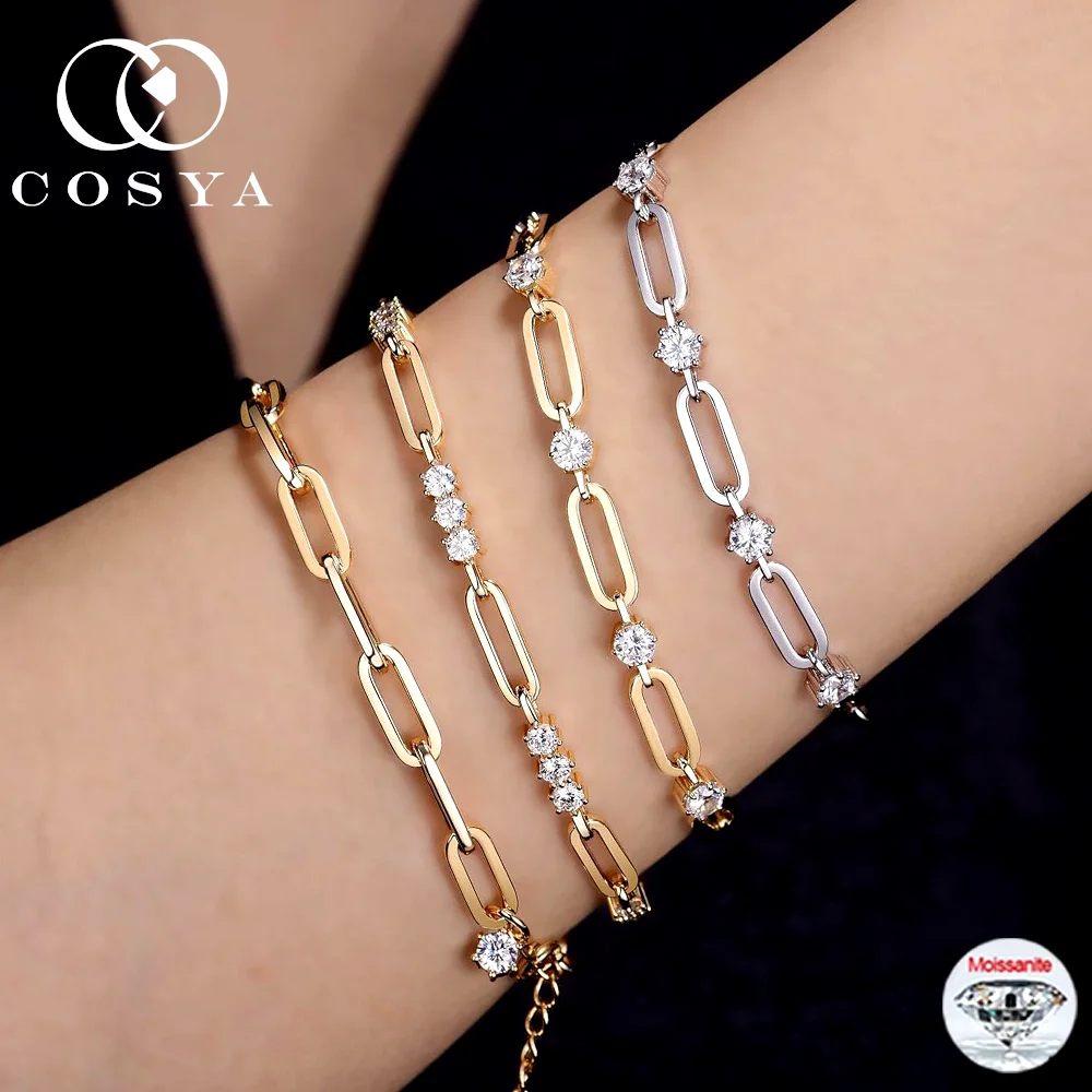 COSYA GRA Certified 3mm All Moissanite Bracelets For Women S925 Silver Lab Diamond Hand Chain Adjustable Fashion Jewelry Gift
COSYA GRA Certified 3mm All Moissanite Bracelets For Women S925 Silver Lab Diamond Hand Chain Adjustable Fashion Jewelry Gift