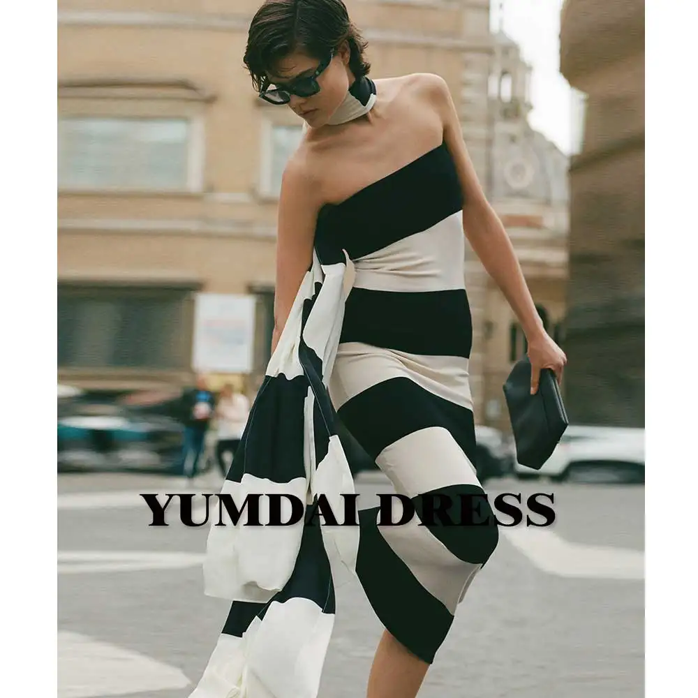 Black And White Geometric Stripes Strapless Evening Gown Sexy Tight Ball Gown Black Mermaid Wrap Buttocks Elegant Long Dress
Black And White Geometric Stripes Strapless Evening Gown Sexy Tight Ball Gown Black Mermaid Wrap Buttocks Elegant Long Dress