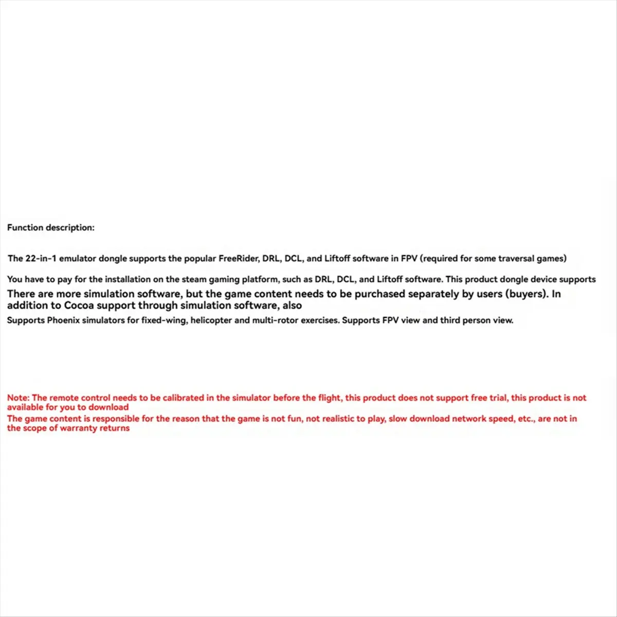 22 в 1 RC USB Flight Simulator Dongle RC Flight Training Универсальный ключ для G7 XTR Phoenix Simulator FPV Racing Drone
22 в 1 RC USB Flight Simulator Dongle RC Flight Training Универсальный ключ для G7 XTR Phoenix Simulator FPV Racing Drone