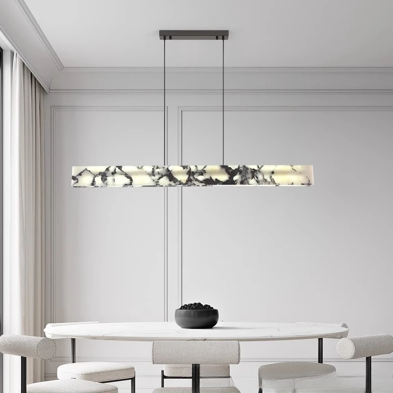 Light luxury marble restaurant chandelier modern high-end long strip dining table din table study table island bar counter
Light luxury marble restaurant chandelier modern high-end long strip dining table din table study table island bar counter