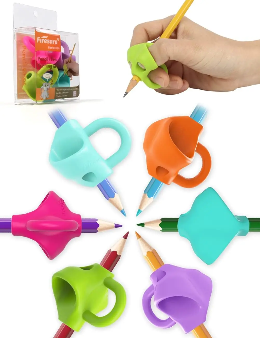 Ergonomic Writing Aid Grip Trainer for Kids Adults, Corrects Posture, 4 Pack for Left or Right Handed
Ergonomic Writing Aid Grip Trainer for Kids Adults, Corrects Posture, 4 Pack for Left or Right Handed