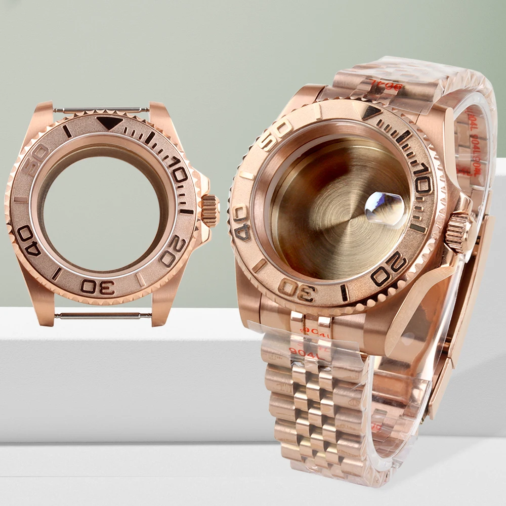 For YACHT-MASTER Case NH35 40mm Rose Gold Watch Case Fit Seiko NH34 NH35 NH36 NH38 Movement Stainless Steel Jubilee Bracelet
For YACHT-MASTER Case NH35 40mm Rose Gold Watch Case Fit Seiko NH34 NH35 NH36 NH38 Movement Stainless Steel Jubilee Bracelet