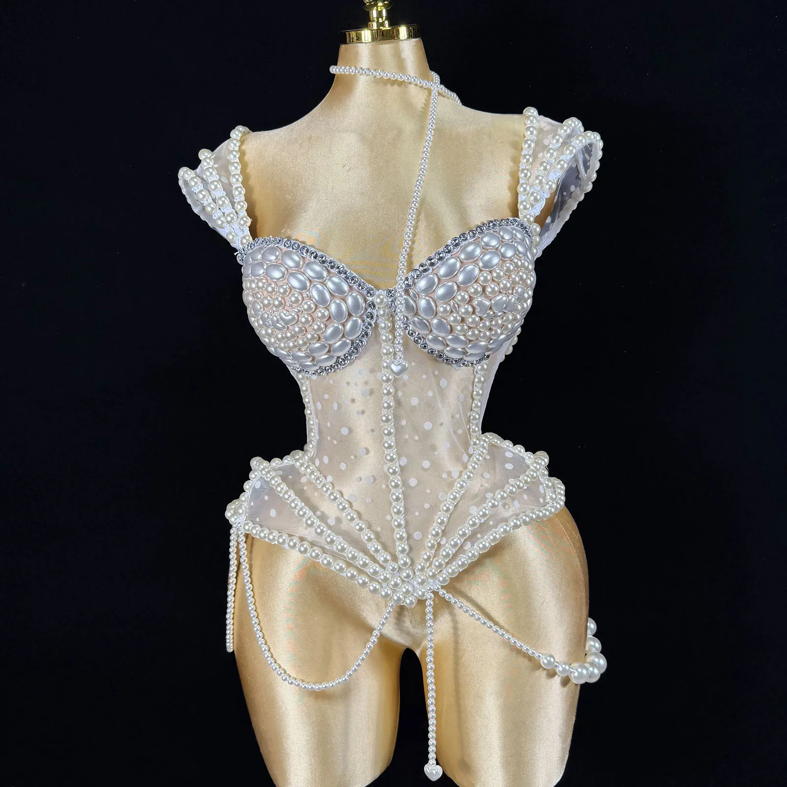 NEW GOGO White Pearl Show Girl Stage Sexy Women Nightclub Party Birthday Crop Tops Wear Singer Performance Drag Queen Costumes
NEW GOGO White Pearl Show Girl Stage Sexy Women Nightclub Party Birthday Crop Tops Wear Singer Performance Drag Queen Costumes