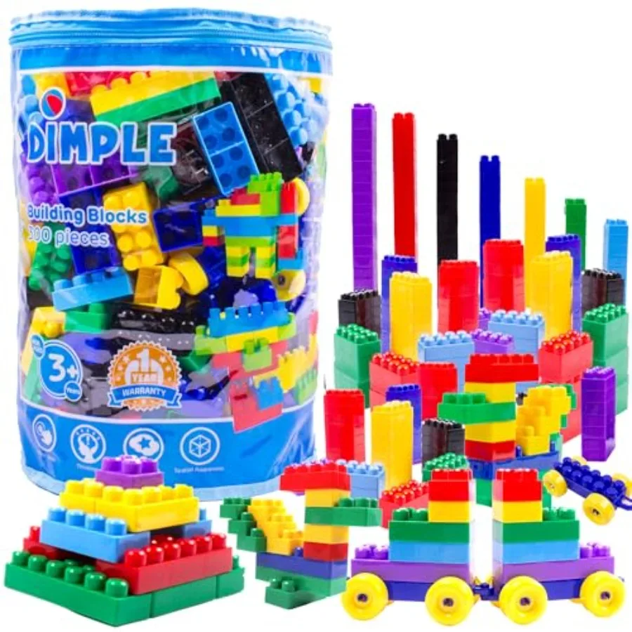 Dimple Building Blocks for Toddler 300 Pcs Stacking Toys and Puzzle Games for Learning and STEM Fun Montessori Toys, Educationa
Dimple Building Blocks for Toddler 300 Pcs Stacking Toys and Puzzle Games for Learning and STEM Fun Montessori Toys, Educationa