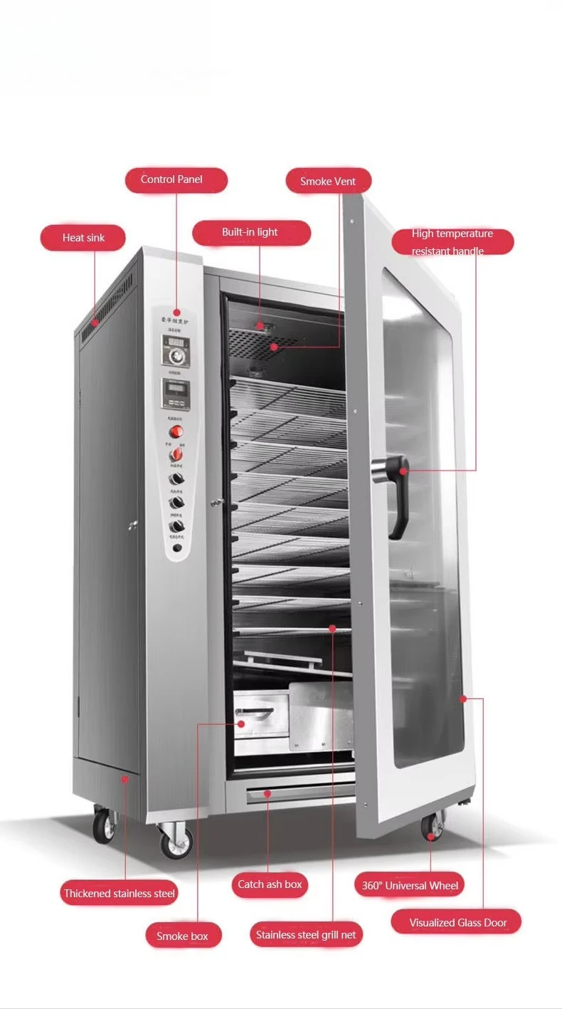 Making Machine Smoker Oven Electric Oven for Smoked Fish Commercial Rapid Food Gas Smoke Fish
Making Machine Smoker Oven Electric Oven for Smoked Fish Commercial Rapid Food Gas Smoke Fish