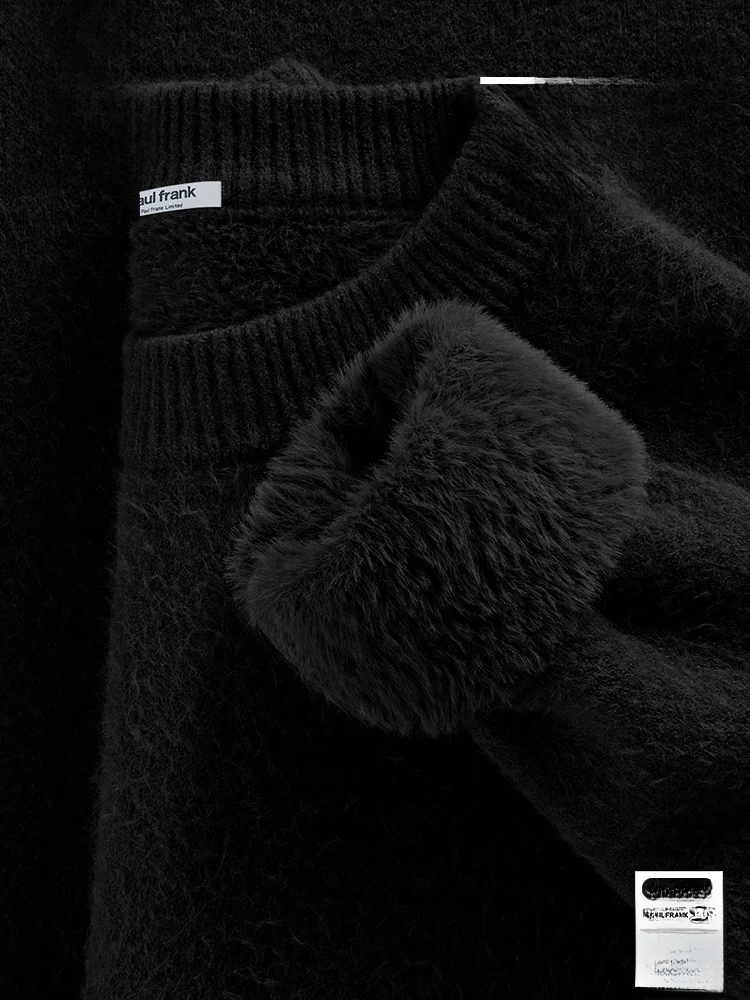 Fce Lined Warm Knitwear round Ne Men's Pullover Sweater Large Mouth Monkey Design Autumn Winter New Sle Bla
Fce Lined Warm Knitwear round Ne Men's Pullover Sweater Large Mouth Monkey Design Autumn Winter New Sle Bla