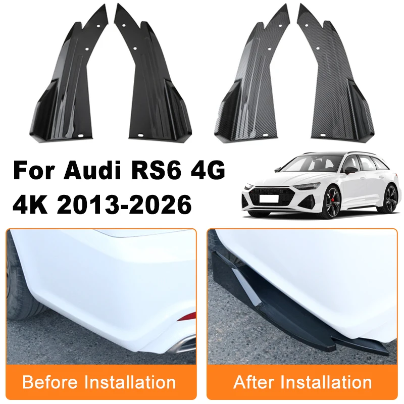 Car Rear Bumper Spoiler Lip Diffuser Side Skirt Splitter Wrap Angle Anti-Crash Protection Trim For Audi RS6 4G 4K 2013-2026 2014
Car Rear Bumper Spoiler Lip Diffuser Side Skirt Splitter Wrap Angle Anti-Crash Protection Trim For Audi RS6 4G 4K 2013-2026 2014
