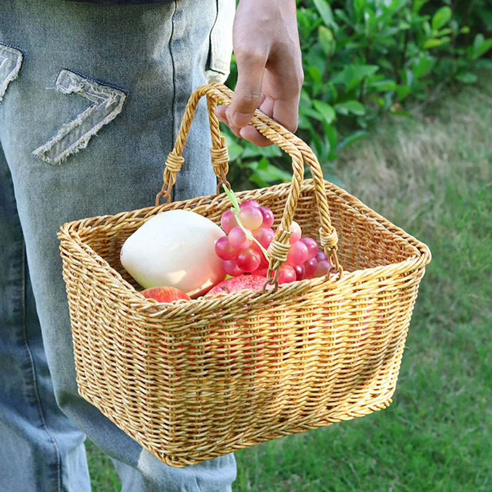 Portable H woven Shopping Basket 24cm×15cm×22cm Fruits Vegetable Storage Decorative H made Woven Baskets Kitchen Pantry Gift
Portable H woven Shopping Basket 24cm×15cm×22cm Fruits Vegetable Storage Decorative H made Woven Baskets Kitchen Pantry Gift