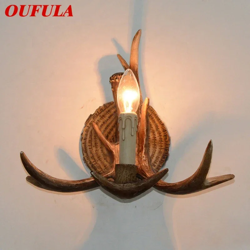 OUFULA American Antlers Wall Light LED Retro Creative Living Room Bedroom Corridor Villa Small Wooden House Decorative Light
OUFULA American Antlers Wall Light LED Retro Creative Living Room Bedroom Corridor Villa Small Wooden House Decorative Light