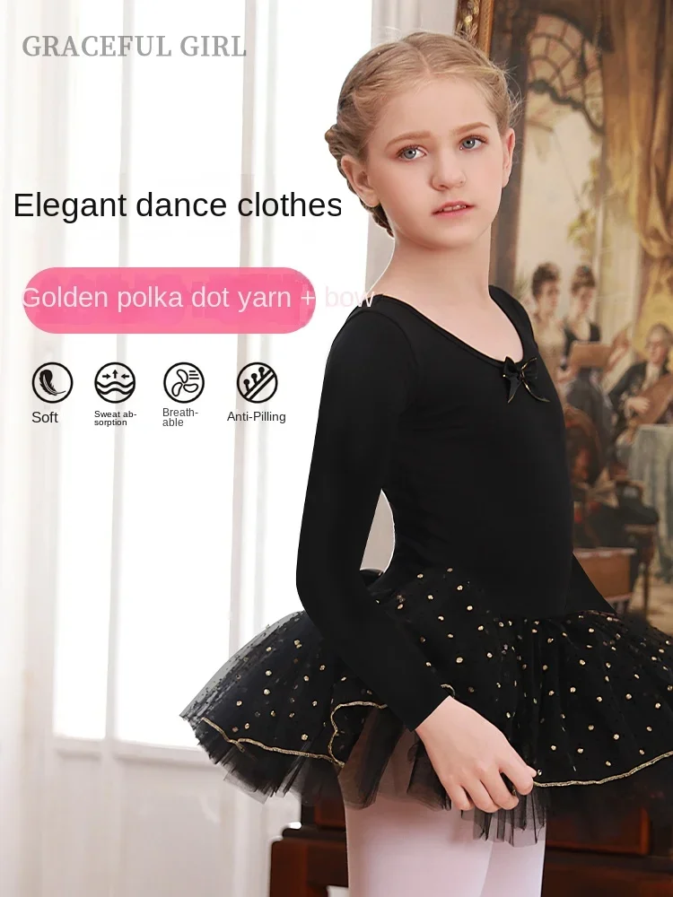 Dancing Dress Child Girl Autumn and Winter Long-Sleeved Girls' Ballet Skirt Pettiskirt Dance Skirt Exercise Clothing Chinese
Dancing Dress Child Girl Autumn and Winter Long-Sleeved Girls' Ballet Skirt Pettiskirt Dance Skirt Exercise Clothing Chinese