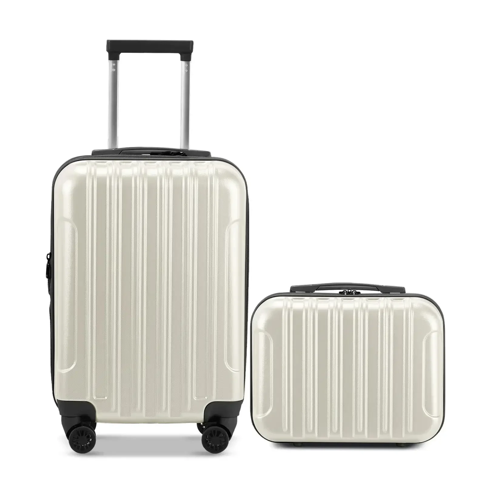 2 Piece Lightweight Luggage Set - 20 Expandable Hardside Carry-On & 14 Mini Cosmetic Case
2 Piece Lightweight Luggage Set - 20 Expandable Hardside Carry-On & 14 Mini Cosmetic Case