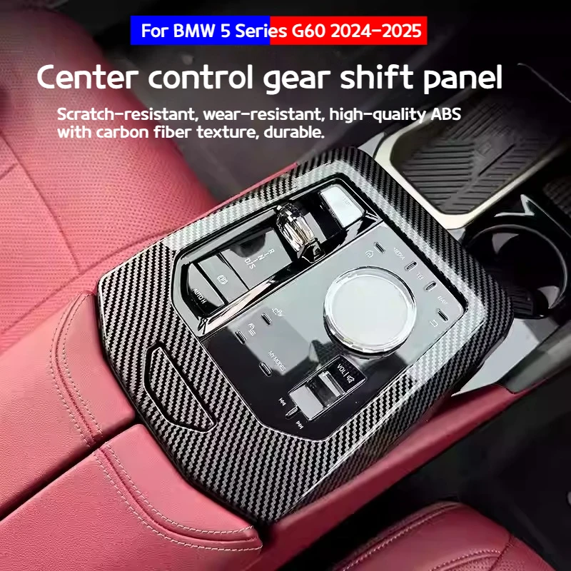 For BMW 5 Series G60 2024-2025 Car Carbon fiber textured interior decoration accessories for the center console gearshift frame
For BMW 5 Series G60 2024-2025 Car Carbon fiber textured interior decoration accessories for the center console gearshift frame