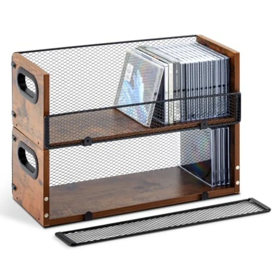 Pcs Wooden Cd Storage Box Holder Racks Retro Cassette Tape Display Stand with Carrying Handles Organizer Shelf for Movie Cases
Pcs Wooden Cd Storage Box Holder Racks Retro Cassette Tape Display Stand with Carrying Handles Organizer Shelf for Movie Cases