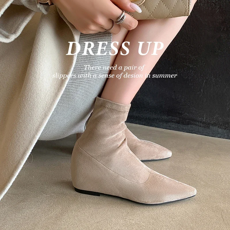 2026, осенне-зимние женские ботильоны, размеры 22-24,5 см, эластичные фланелевые ботинки с острым носком, увеличивающие рост, современные ботинки, узкие ботинки с молнией сзади
2026, осенне-зимние женские ботильоны, размеры 22-24,5 см, эластичные фланелевые ботинки с острым носком, увеличивающие рост, современные ботинки, узкие ботинки с молнией сзади