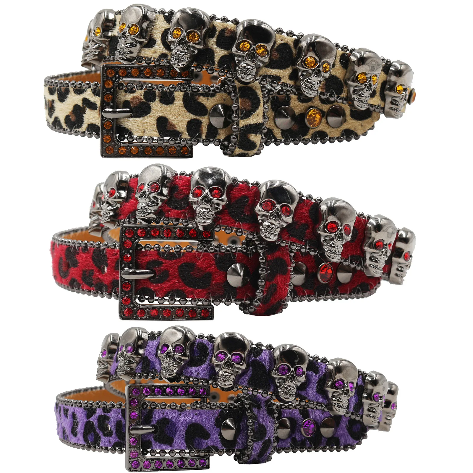 2025 Design Punk Skull horsehair pattern jeans belts Strap Women Rock Rhinstone Casual Waistbands rivet bucklle cinturon
2025 Design Punk Skull horsehair pattern jeans belts Strap Women Rock Rhinstone Casual Waistbands rivet bucklle cinturon