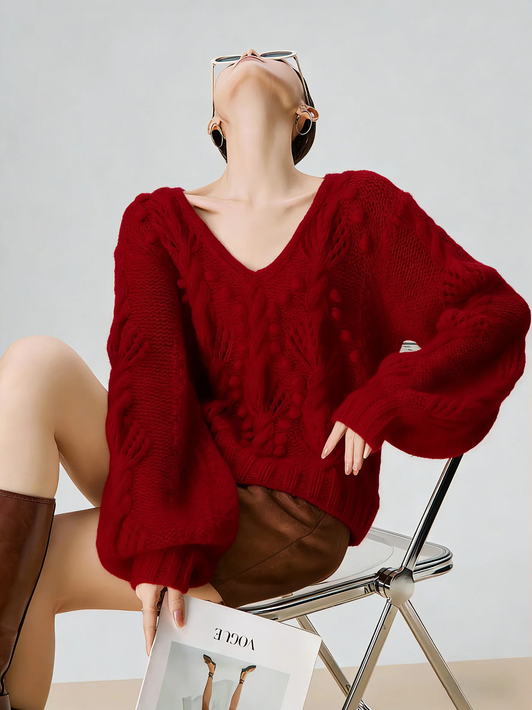 Red Lantern Sve Knitted Sweater Women's V-ne Winter Faion Commute Sle Long Sve Regular Fit Pure Color Button up
Red Lantern Sve Knitted Sweater Women's V-ne Winter Faion Commute Sle Long Sve Regular Fit Pure Color Button up