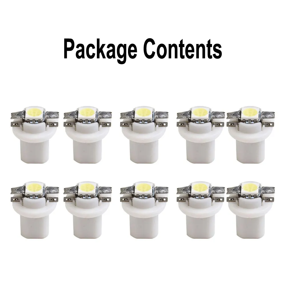 10PCS Car LED Bulbs Set T5 B8.5D 5050 DC-12V 6000K White Car LED Dashboard Dash Lamp Instrument Light Bulbs Shifter Light
10PCS Car LED Bulbs Set T5 B8.5D 5050 DC-12V 6000K White Car LED Dashboard Dash Lamp Instrument Light Bulbs Shifter Light