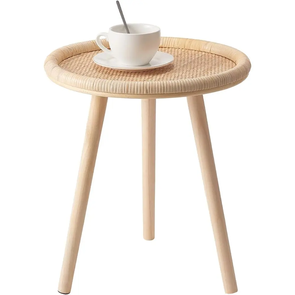Rattan Boho Style Round Side Table for Living Room, Bedroom, or Balcony - Small Coffee Table Accent Furniture
Rattan Boho Style Round Side Table for Living Room, Bedroom, or Balcony - Small Coffee Table Accent Furniture