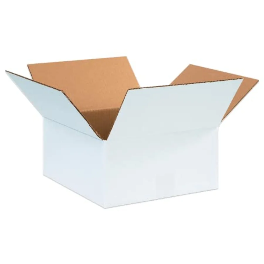 Aviditi 12126W Corrugated Cardboard Box 12" L x 12" W x 6" H White For Shipping Packing and Moving Pack of 25
Aviditi 12126W Corrugated Cardboard Box 12" L x 12" W x 6" H White For Shipping Packing and Moving Pack of 25