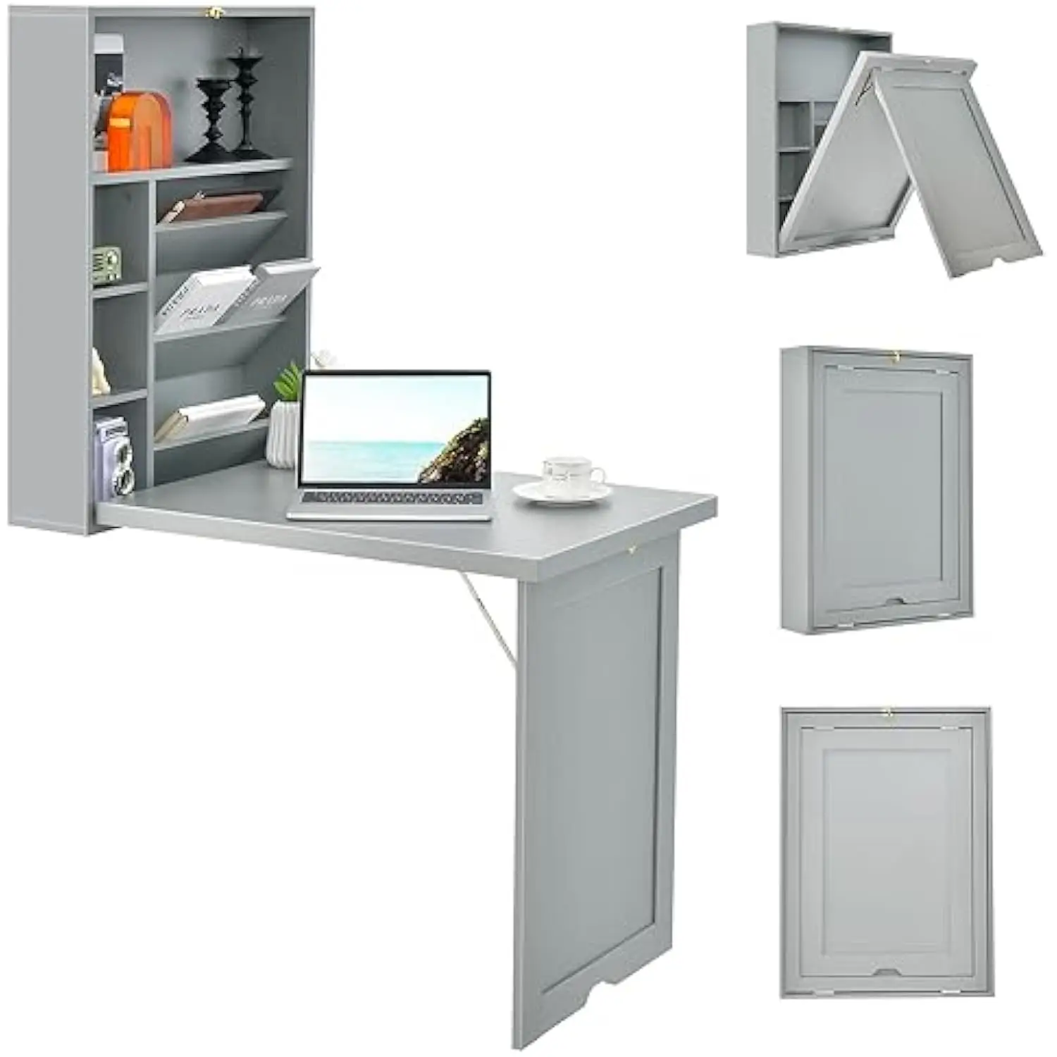 MAT EXPERT Floating Desk, Wall Mounted Desk with Adjustable Shelves, Ample Storage, Space Saving Table for Laptop, Fold Out Tab
MAT EXPERT Floating Desk, Wall Mounted Desk with Adjustable Shelves, Ample Storage, Space Saving Table for Laptop, Fold Out Tab
