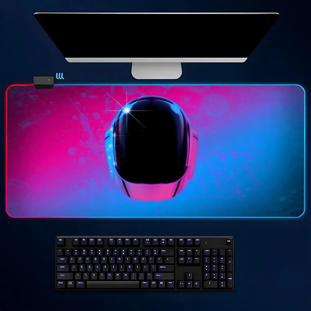Daft Punk EDM Duo Mouse Pad Mousepad Large Gaming LockEdge Thickened Computer Keyboard Table Desk Mat