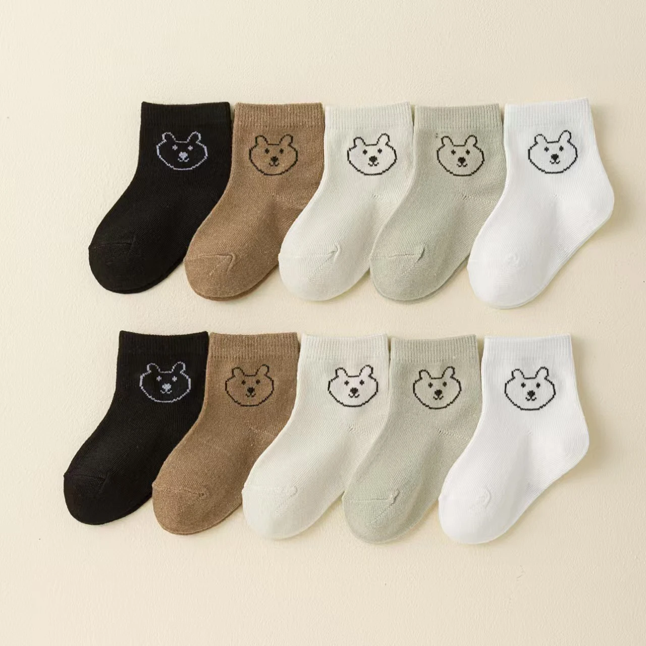 5Pair Cute Bear Kids Cotton Socks Cartoon Children Mid Tube Sock Soft Breathable Spring Autumn Sports Sock 1-5Year Baby Footwear
5Pair Cute Bear Kids Cotton Socks Cartoon Children Mid Tube Sock Soft Breathable Spring Autumn Sports Sock 1-5Year Baby Footwear