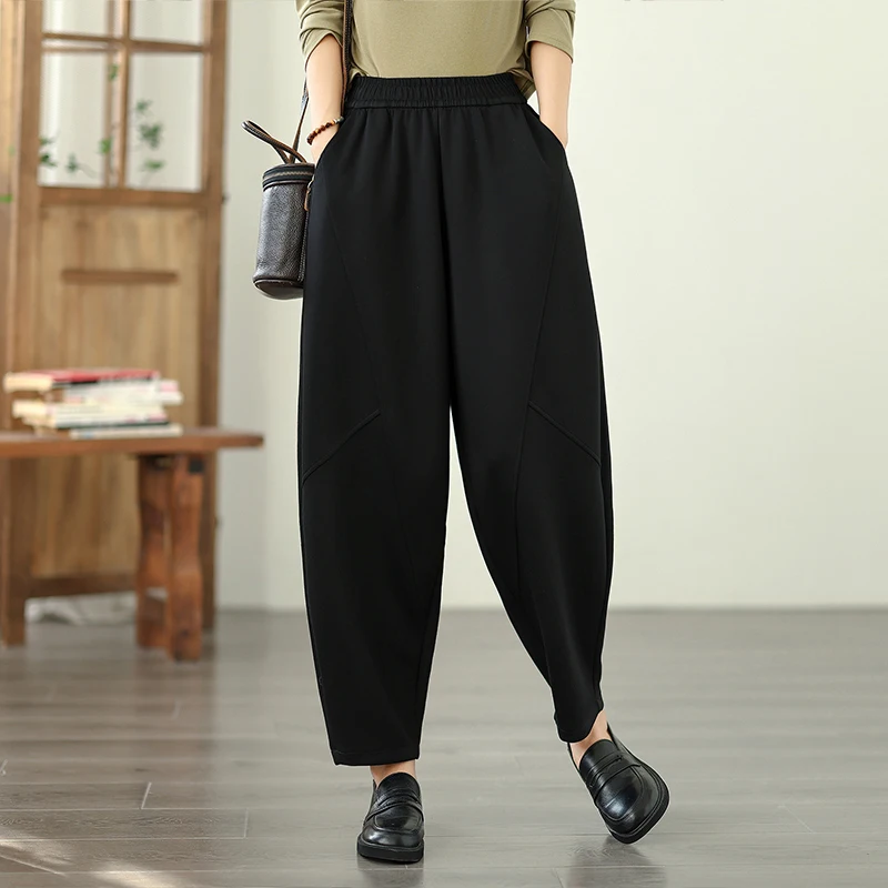 Модные свободные повседневные длинные брюки Харлан, весна-осень, большие размеры, утягивающие капусты, с девятью точками, корейский шелковый хлопок, смесь
Модные свободные повседневные длинные брюки Харлан, весна-осень, большие размеры, утягивающие капусты, с девятью точками, корейский шелковый хлопок, смесь