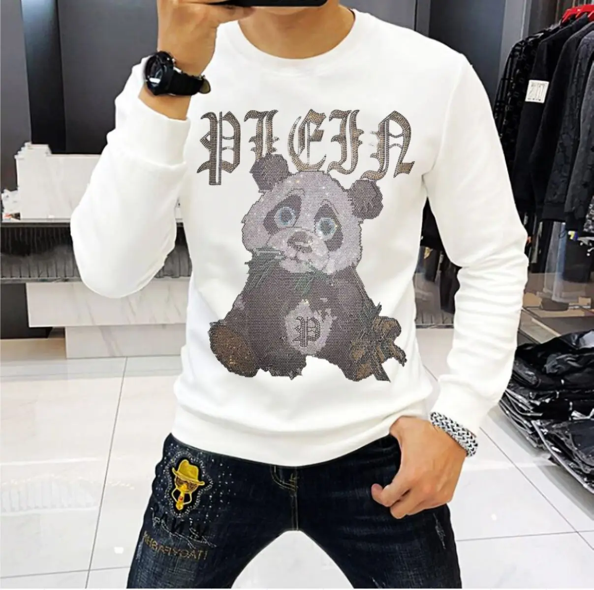 New Men's Hoodie Rhinestones Fashion Long Sleeve Sweatshirts Fleece Streetwear Warm Male Hoody Outwear Clothing20250323
New Men's Hoodie Rhinestones Fashion Long Sleeve Sweatshirts Fleece Streetwear Warm Male Hoody Outwear Clothing20250323