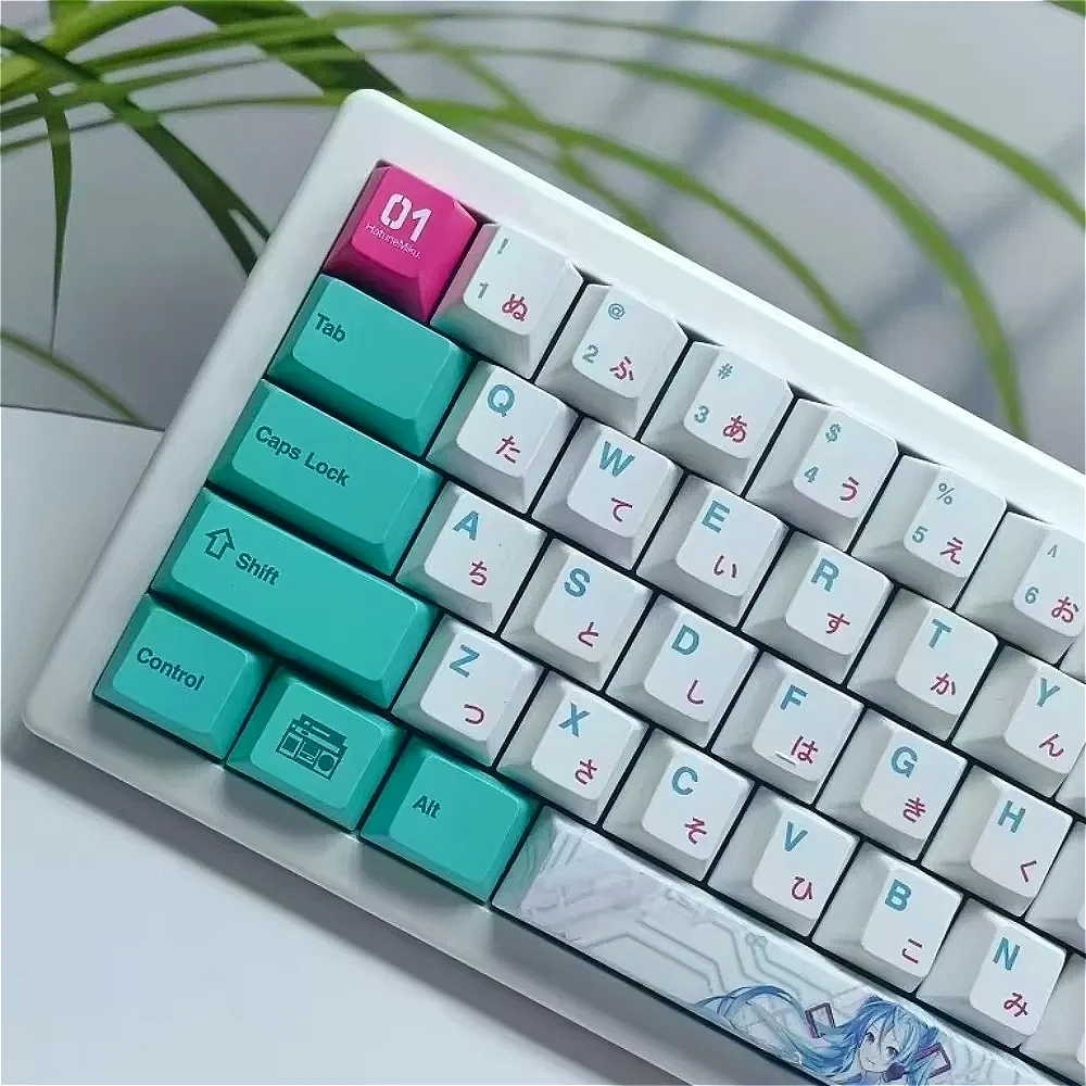 135 keys, green and white, anime-themed keycaps, front-printed PBT cherry, mechanical keyboard for MX Switch gaming
135 keys, green and white, anime-themed keycaps, front-printed PBT cherry, mechanical keyboard for MX Switch gaming