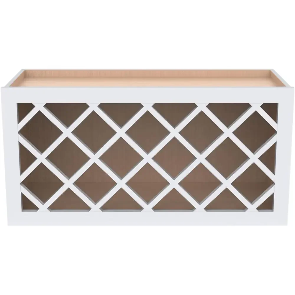 Wooden RTA Wine Rack Wall Cabinet with Lattice, Mocha, 36W x 12D x 15H
Wooden RTA Wine Rack Wall Cabinet with Lattice, Mocha, 36W x 12D x 15H