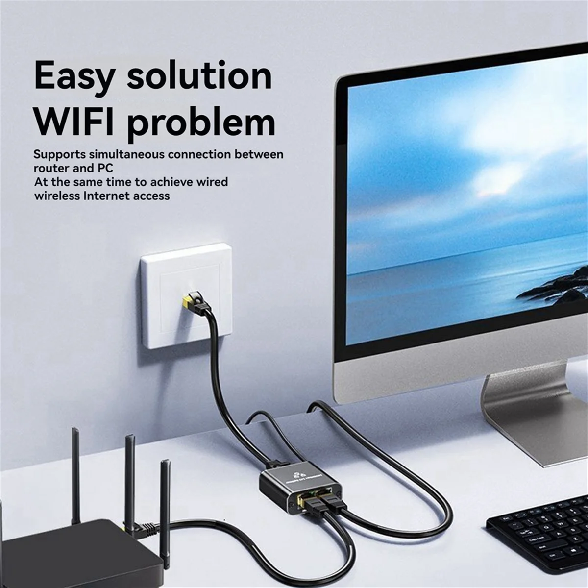 A06RP 1 in 2 Out Gigabit Ethernet Splitter 1000Mbps High Speed RJ45 Network Extension Cable Connector Cat5/5e/6/7/8 Splitte
A06RP 1 in 2 Out Gigabit Ethernet Splitter 1000Mbps High Speed RJ45 Network Extension Cable Connector Cat5/5e/6/7/8 Splitte