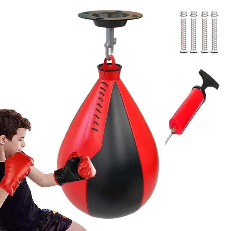 Boxing Speed Ball Dangling Pear Shaped Speed Bag Inflatable Boxing Speed Punching Bag Pear-Shaped Sandbag For Fitness Accessory
Boxing Speed Ball Dangling Pear Shaped Speed Bag Inflatable Boxing Speed Punching Bag Pear-Shaped Sandbag For Fitness Accessory