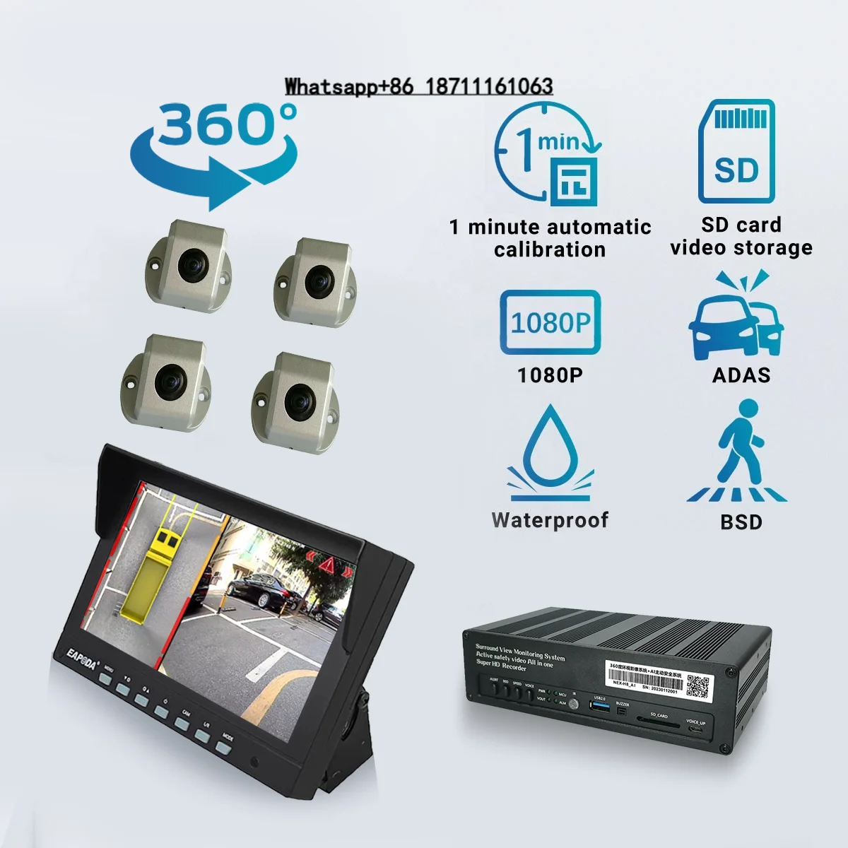Factory Customized HD 1080P 360 Degree Truck Panoramic System 3D Aerial View AI BSD 360 System
Factory Customized HD 1080P 360 Degree Truck Panoramic System 3D Aerial View AI BSD 360 System