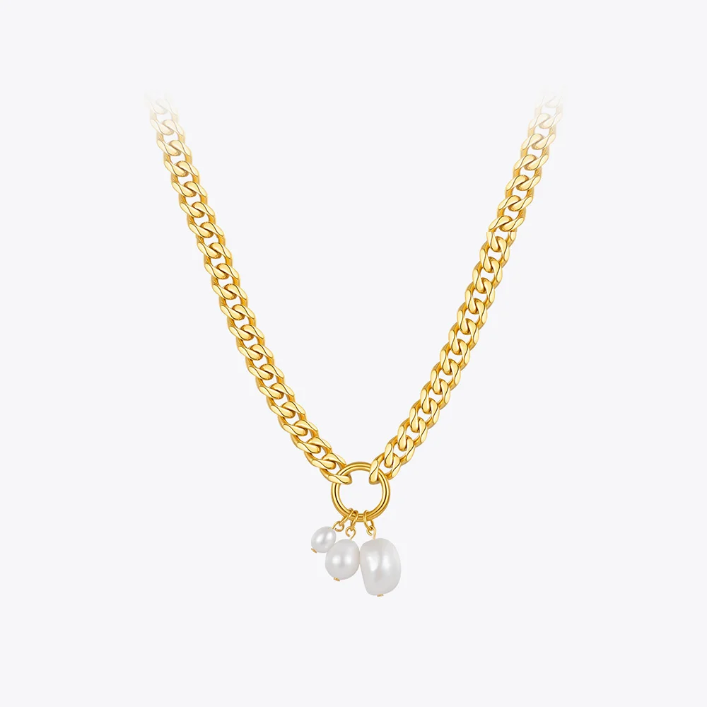 Popular Natural Pearl Chunky Necklace For Women Gold Color Choker Stainless Steel Collier Fashion Jewelry P213208
Popular Natural Pearl Chunky Necklace For Women Gold Color Choker Stainless Steel Collier Fashion Jewelry P213208